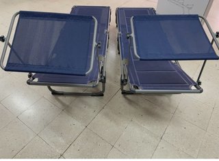 2 Tumbonas Plegables Piscina Azul
