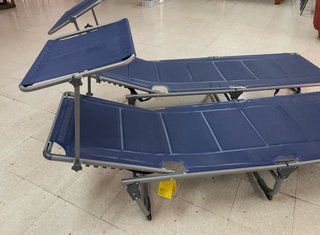 2 Tumbonas Plegables Piscina Azul