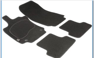 Juego alfombrillas coche tela negro