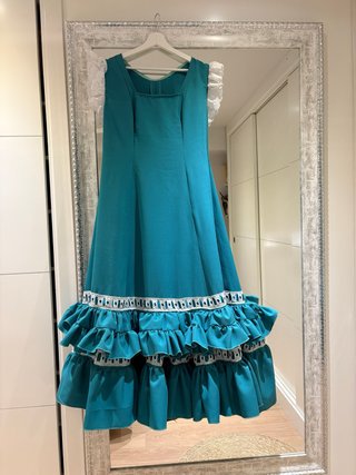 Vestido Flamenca Aguamarina Talla 44