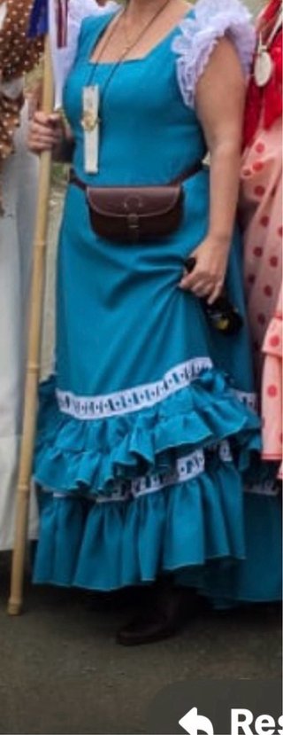 Vestido Flamenca Aguamarina Talla 44