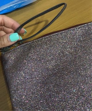 Bolso de fiesta plateado y morado