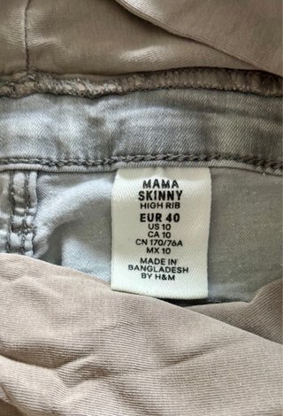 4 Jeans premamá azules y grises (talla 38 -40)