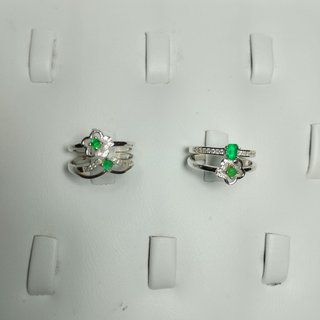 Anillo Plata 925   Piedra Verde Esmeralda Certific