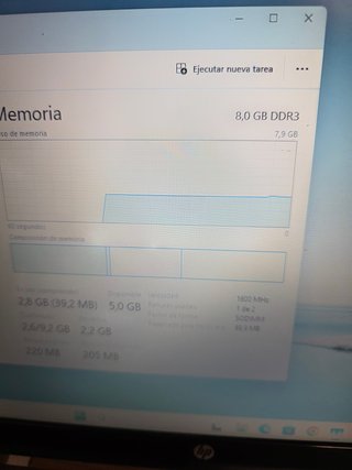 Ordenador HP Intel i7, 8GB RAM, SSD 250GB WIN11
