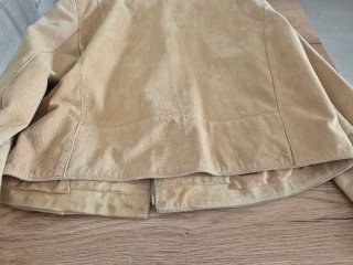 Chaqueta Mango Piel Original. Beige Talla L