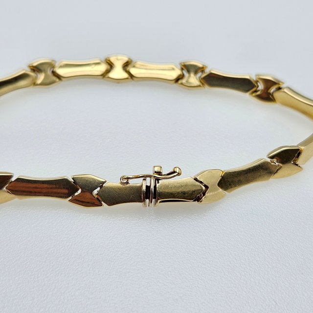 Pulsera de Oro 18K, Barras, 9,34gr, 20cm