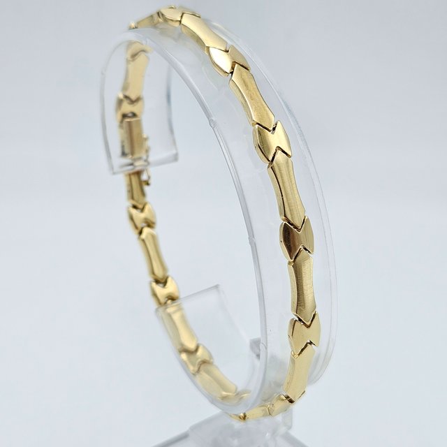 Pulsera de Oro 18K, Barras, 9,34gr, 20cm