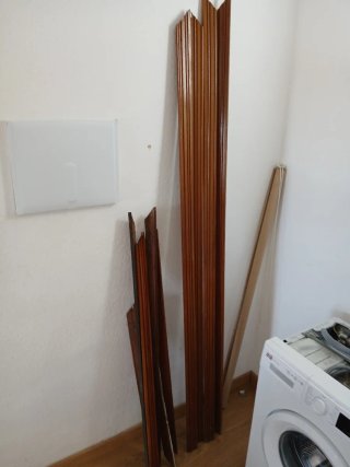 Tapa juntas madera antiguo