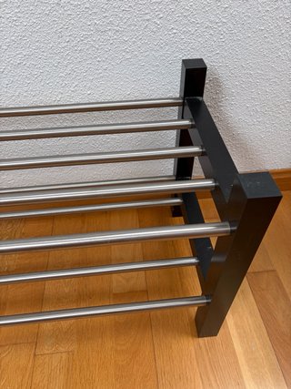 2 Zapateros Ikea Negro y Plata