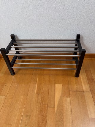 2 Zapateros Ikea Negro y Plata