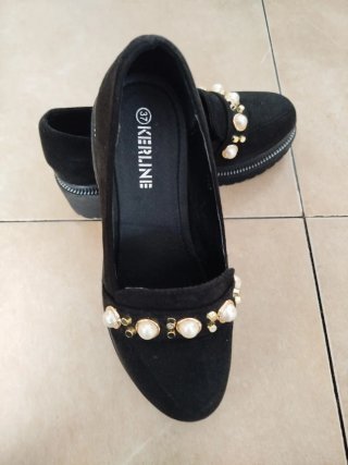 Zapatos KERLINE gamuza negros talla 37