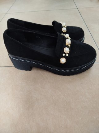 Zapatos KERLINE gamuza negros talla 37
