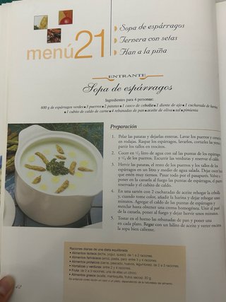 Libro de cocina Un menú para cada día