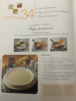 Libro de cocina Un menú para cada día