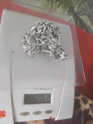 Cadena Figaro Plata rodiada 925 Maciza 151g 10mm