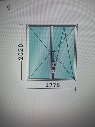 Ventana doble marco negro mate 1775x2020