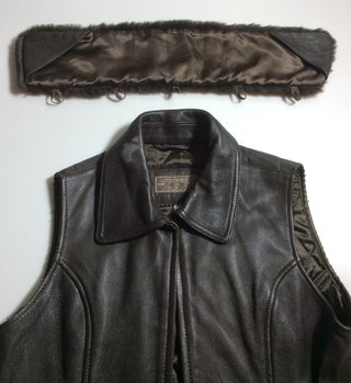 Chaleco NAF NAF piel cuello mouton