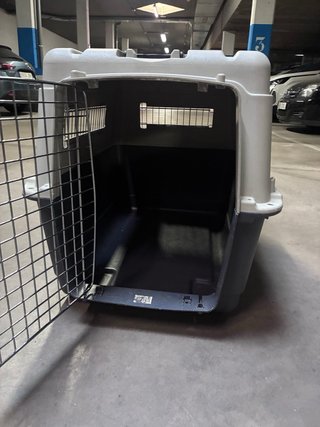 Transportín Perro Grande Gris/Blanco
