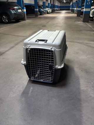 Transportín Perro Grande Gris/Blanco