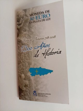 Moneda 30€ Plata 925 Asturias 1300 Años