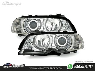 FAROS DELANTEROS OJOS DE ANGEL PARA BMW SERIE 3 E46 / COUPE / CABRIO