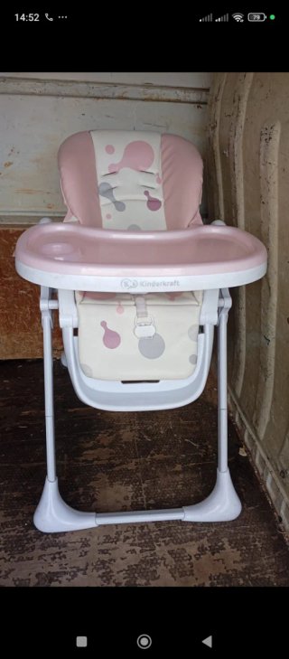 Trona Kinderkraft Rosa y Blanca