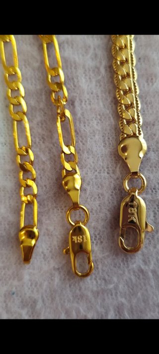 2 Pulseras Oro 18k liminado