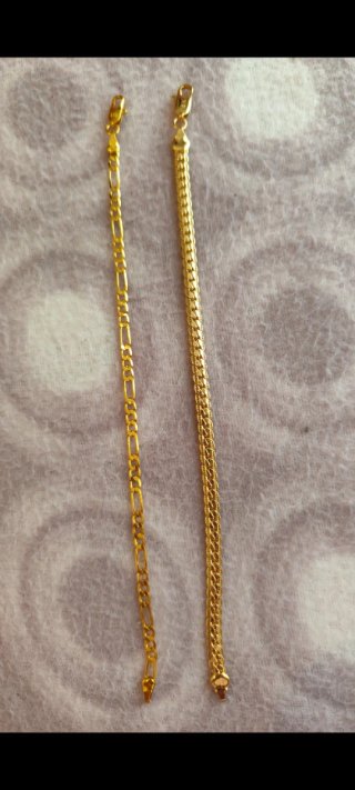 2 Pulseras Oro 18k liminado