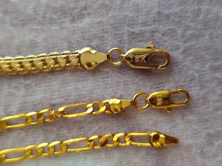 2 Pulseras Oro 18k liminado