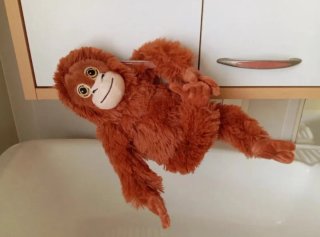 Peluche Orangután GRANDE (XXL) "Mono Punch" Nuevo!