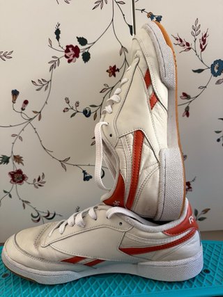 Reebok Club C Revenge Blancas Naranja