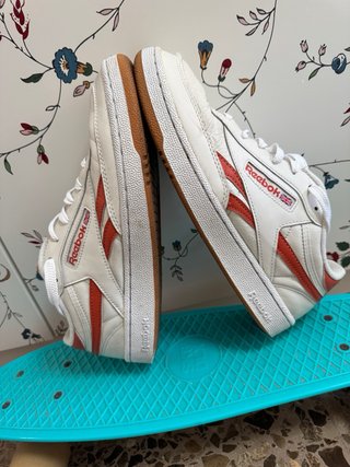 Reebok Club C Revenge Blancas Naranja