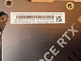 Placa Gráfica Zotac RTX 5080 16GB