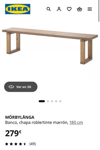 Banco MÖRBYLÅNG Roble