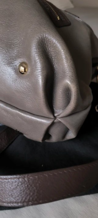 Bolso Piel Purificación García Gris/Marrón