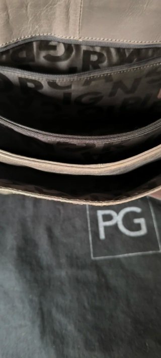 Bolso Piel Purificación García Gris/Marrón