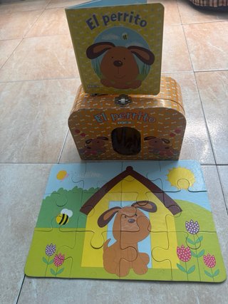 Maletín Puzzle y Cuento El Perrito