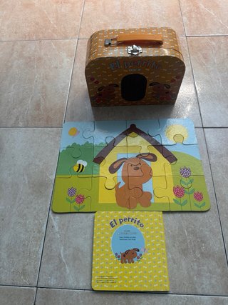 Maletín Puzzle y Cuento El Perrito