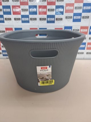 Cesto ropa 35L BPA gris 3 asas Tatay