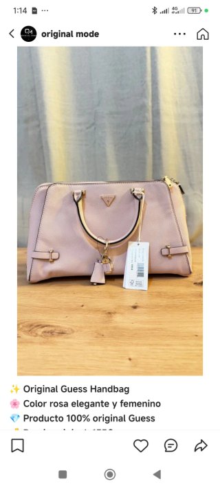 Bolso Original Guess Rosa