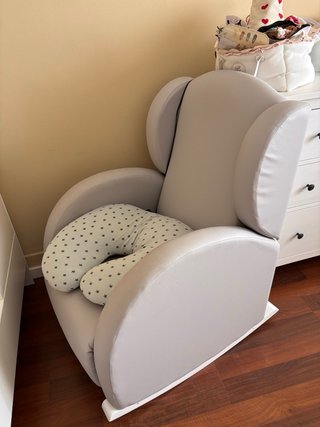 Sillón Micuna Piel Eléctrico Gris