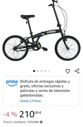 Bicicleta plegable Nilox MICRO BIKE 20P - X0