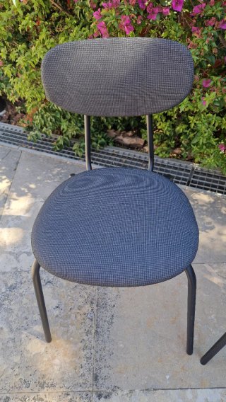 Juego de 2 sillas tapizadas