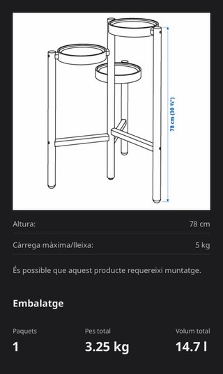 Estantería plantas IKEA Satsumas