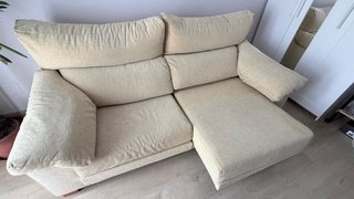 Sofá 2 plazas extensible beige