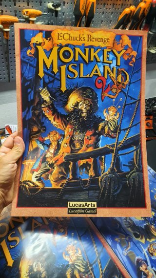 Poster A3 Monkey Island, Maniac Mansion Lucasfilm.