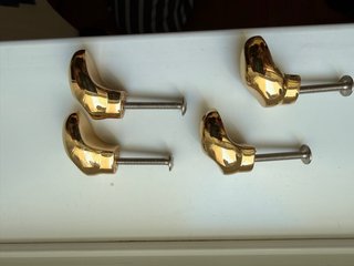 Tiradores dorados para puertas (8 unidades)