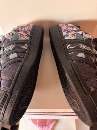 Adidas Superstar Florales Negro Morado