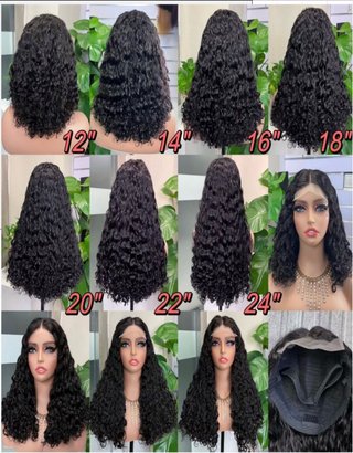 Peluca Pelo Natural Rizado Negro